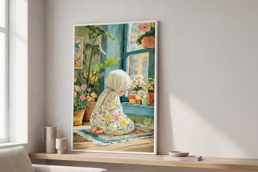 Peaceful Prayer Girl Canvas Art