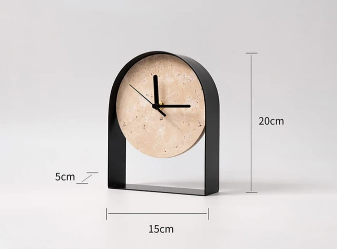 Minimalist Stone Face Table Clock