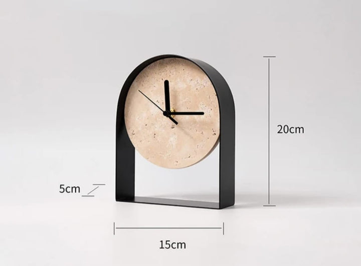Minimalist Stone Face Table Clock