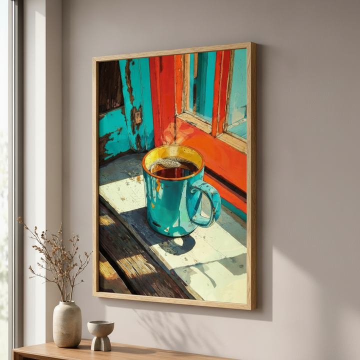 Morning Coffee by the Window Canvas Wall Art