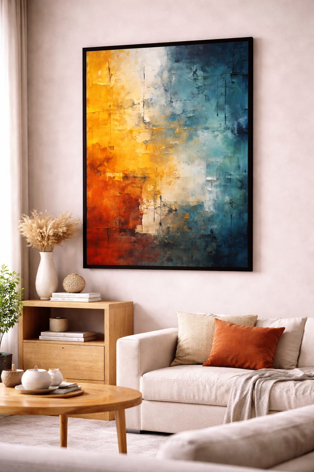 Abstract Warm & Cool Canvas Art