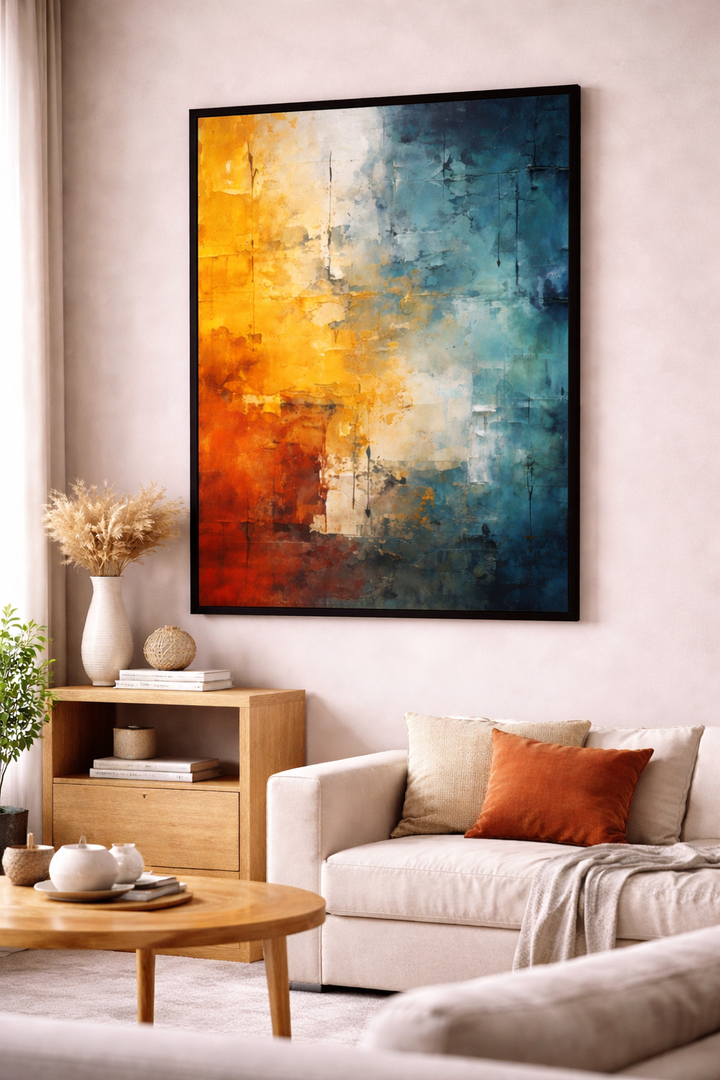 Abstract Warm & Cool Canvas Art