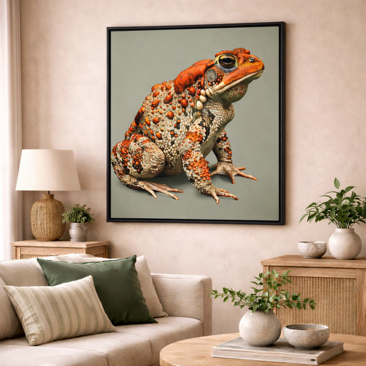 Artistic Frog Portrait Canvas