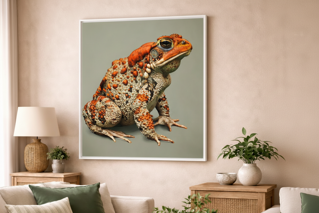 Artistic Frog Portrait Canvas