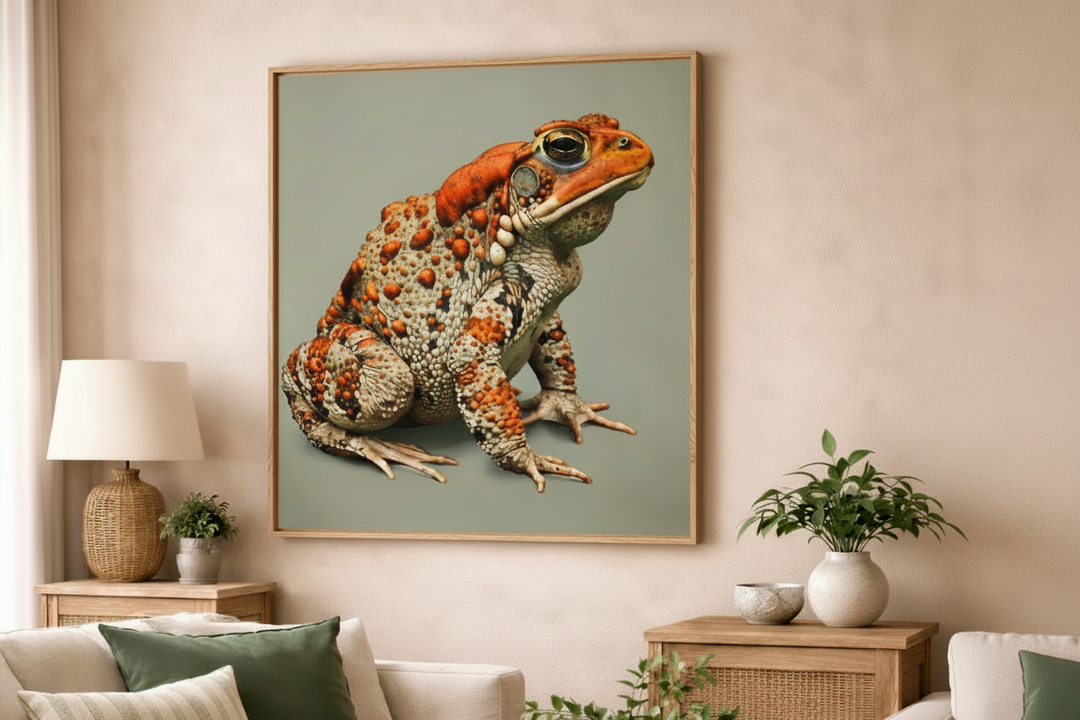 Artistic Frog Portrait Canvas