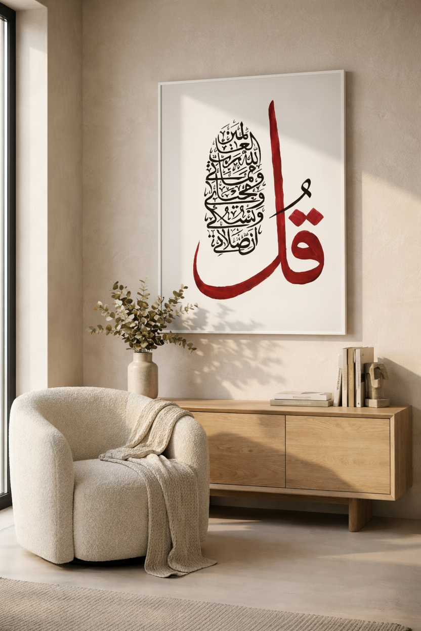 Qul Islamic Calligraphy Canvas