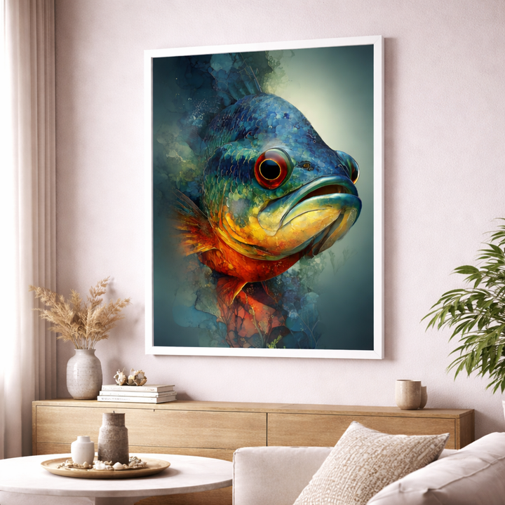 Colorful Fish Portrait Canvas