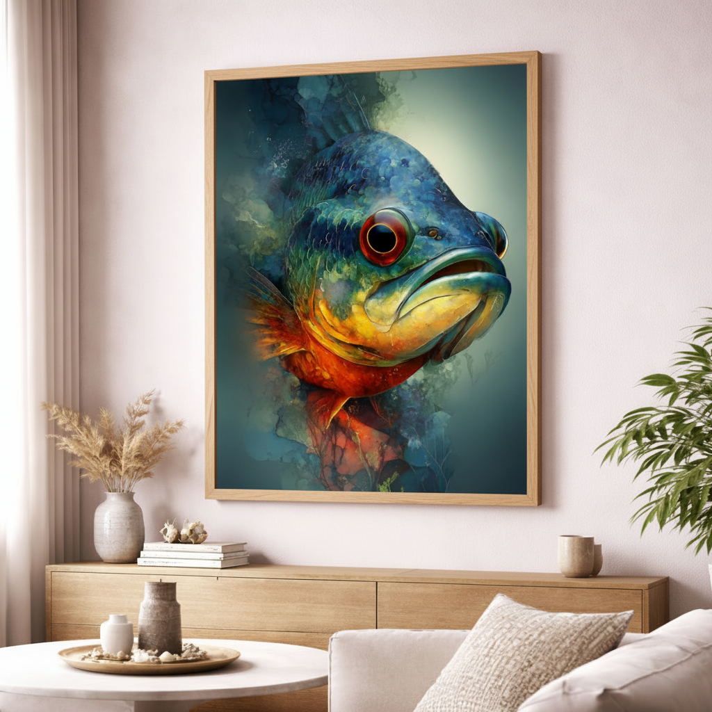 Colorful Fish Portrait Canvas