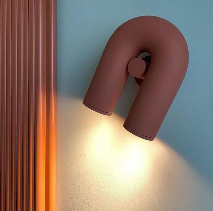 Modern Black or Brick color Double Wall Light