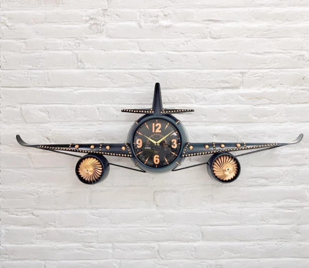 Industrial Gauge-Style Round Wall Clock