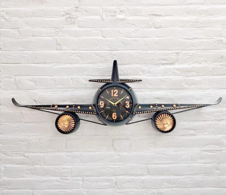 Industrial Gauge-Style Round Wall Clock