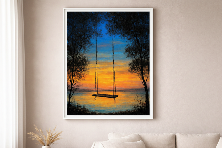 Sunset Swing Canvas Wall Art