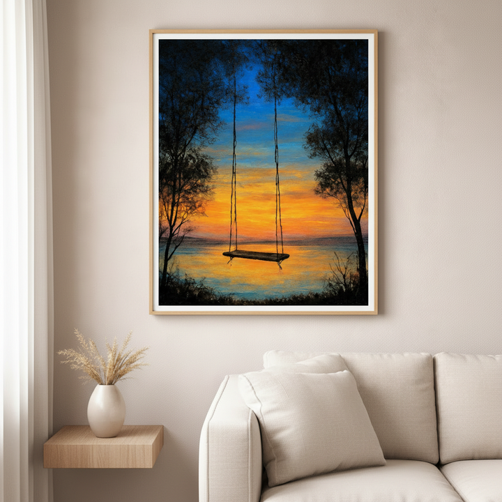 Sunset Swing Canvas Wall Art