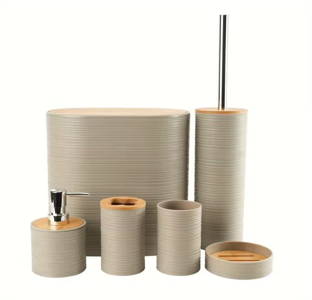 Minimal White Bathroom Accessory Set