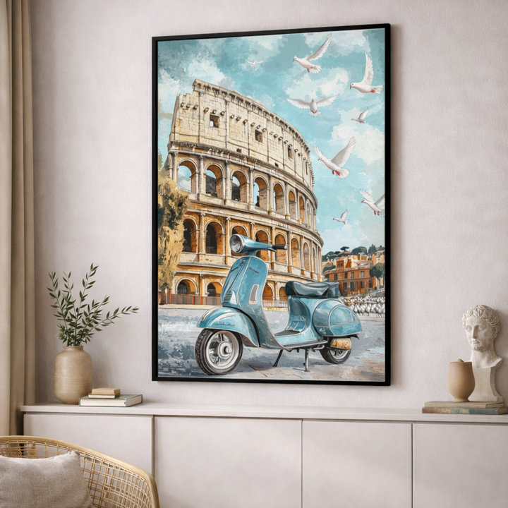 Rome Vespa Escape Canvas