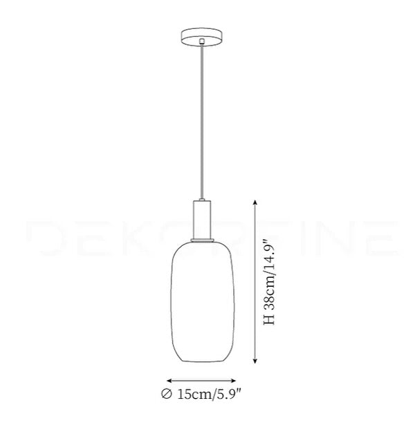 Modern Pendant Light with Frosted White Glass and Gold Accents