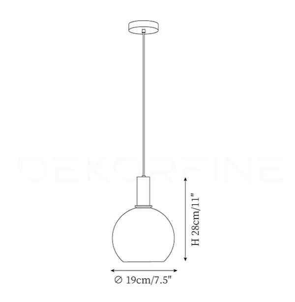 Modern Pendant Light with Frosted White Glass and Gold Accents