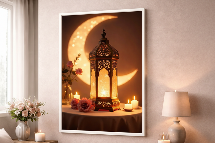 Golden Ramadan Lantern Canvas
