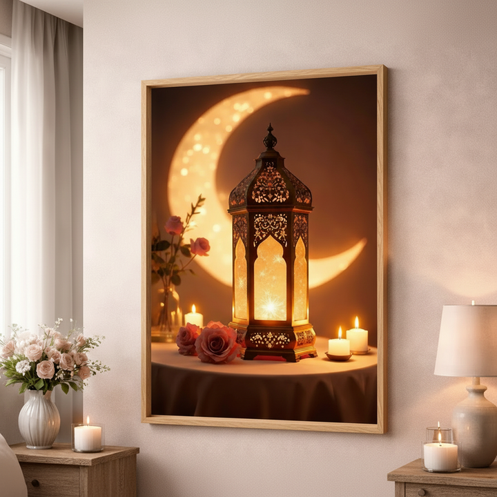 Golden Ramadan Lantern Canvas
