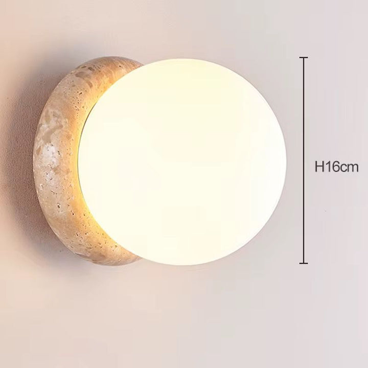 Stone Globe Wall Light