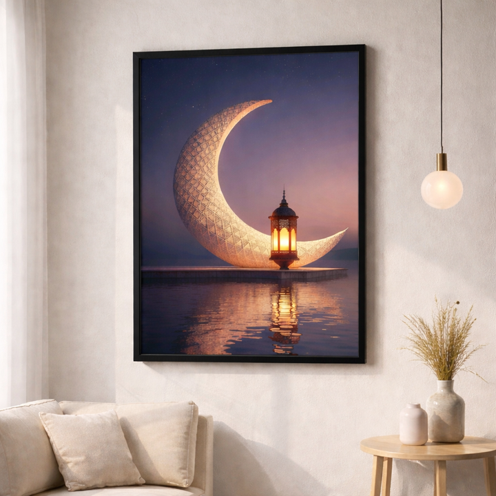Crescent Lantern Canvas