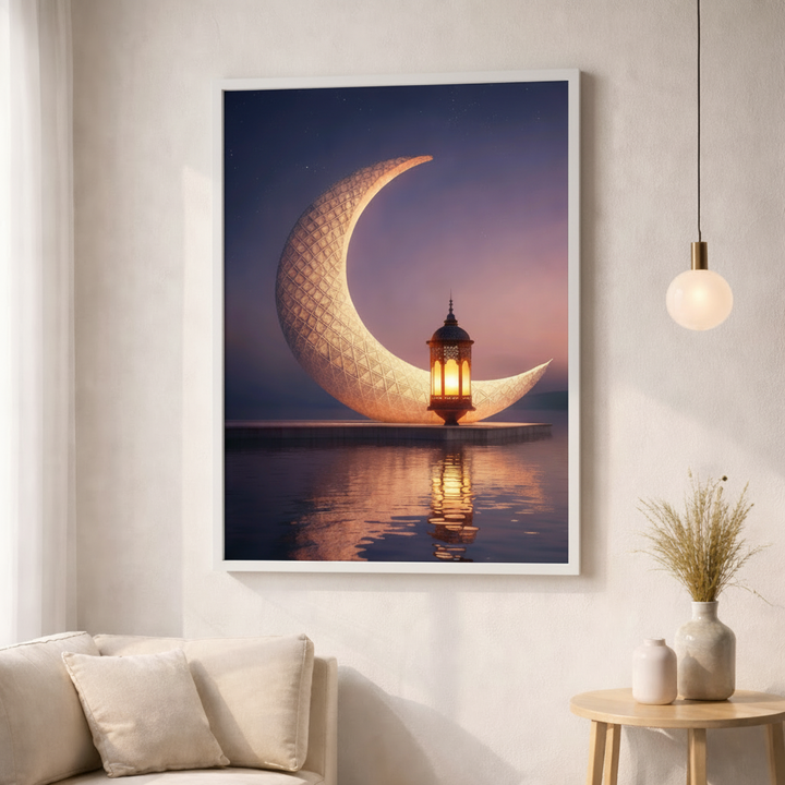 Crescent Lantern Canvas