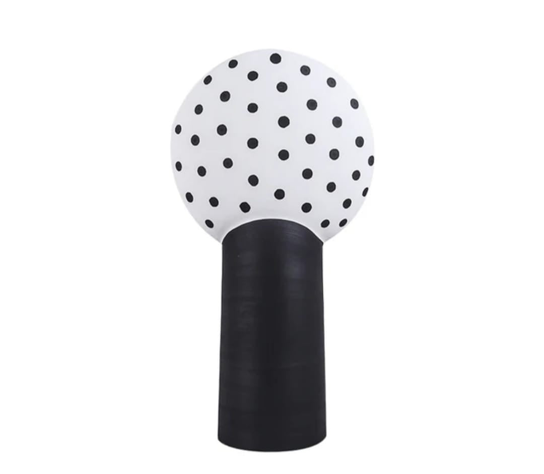 Black & White Geometric Sculpted Vases set of 2