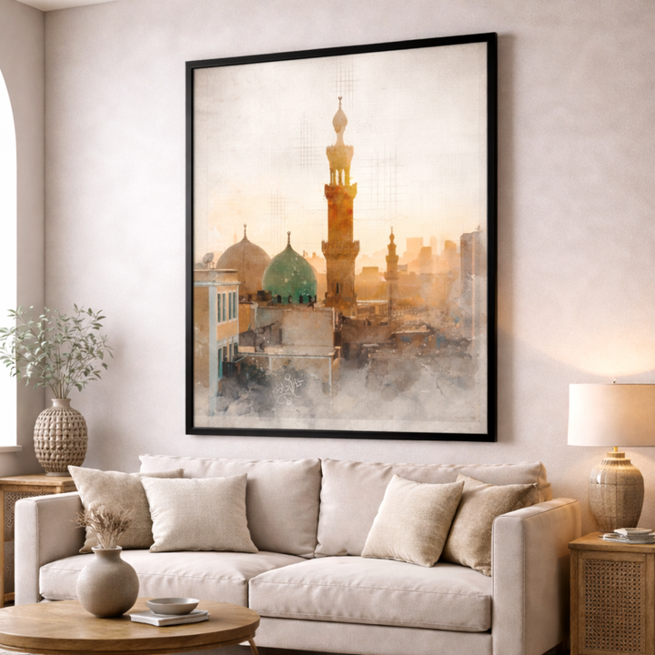 City Mosque Skyline Canvas