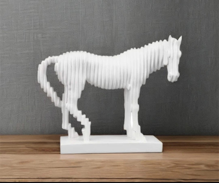 Modern Layered Horse Sculpture
