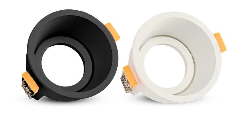 Deep Round Recessed Downlight Frame Set Aluminum