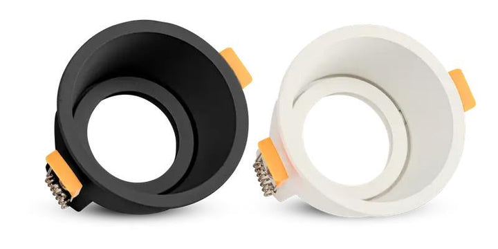 Deep Round Recessed Downlight Frame Set Aluminum