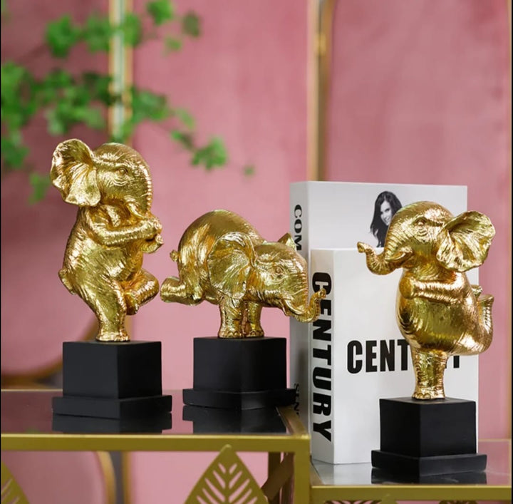 Gold Elephant Figurine ( 1 piece)