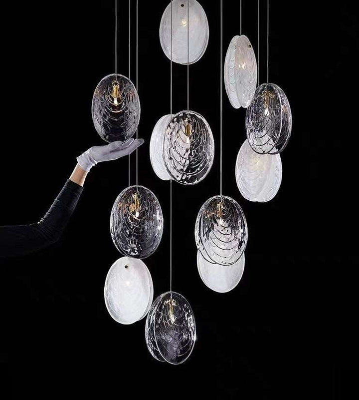 Artistic Glass Cluster Chandelier