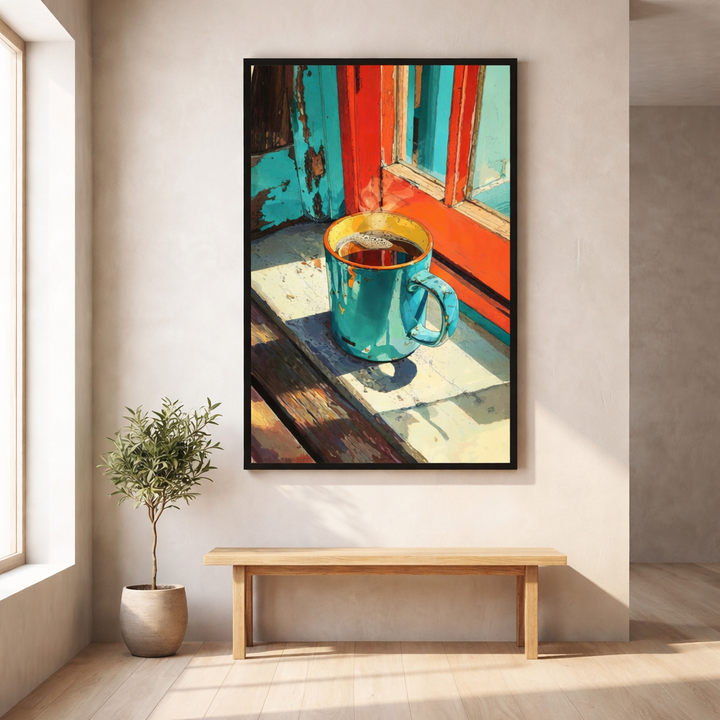 Morning Coffee by the Window Framed Wall Art