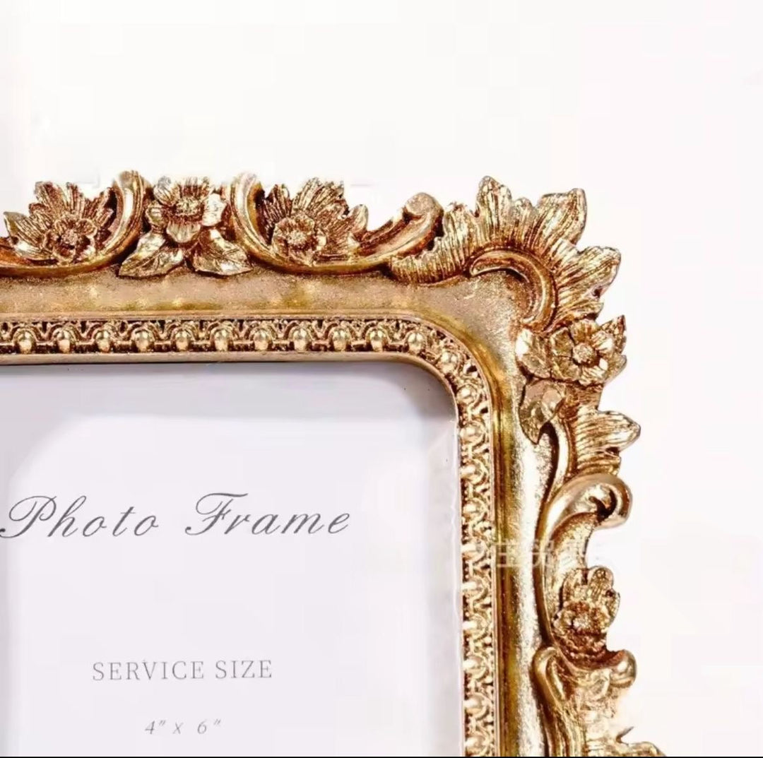 Antique Gold Ornate Photo Frame