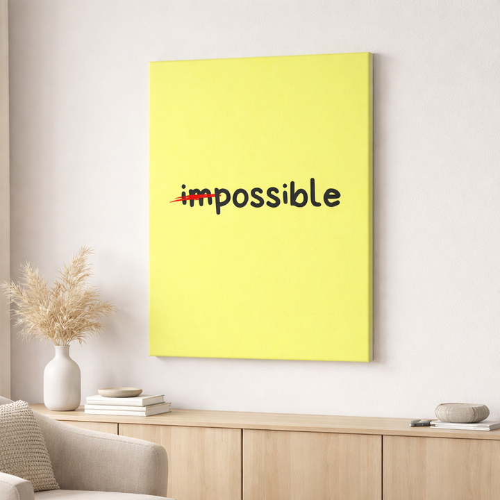 Impossible Motivation Canvas Wall Art