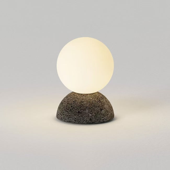 Modern Table Lights with Concrete and Glass Globes