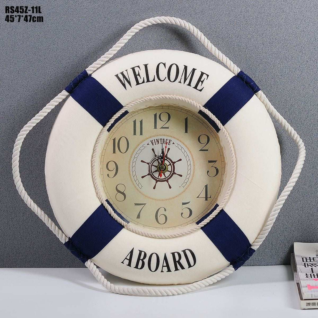 Welcome Aboard Nautical Clock