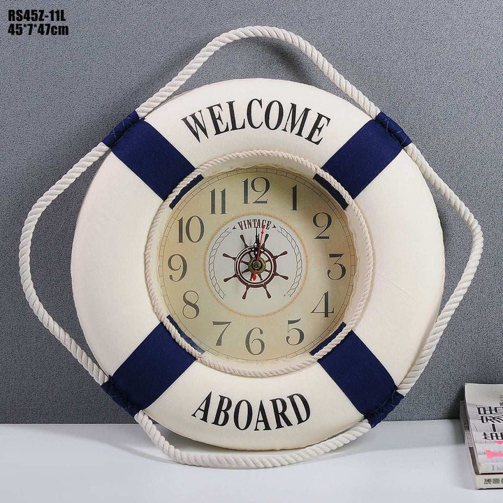 Welcome Aboard Nautical Clock