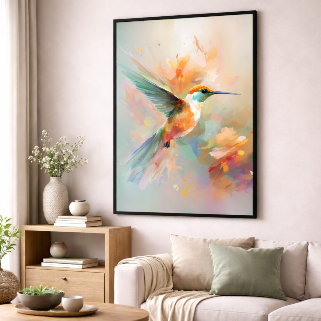 Vivid Hummingbird Canvas