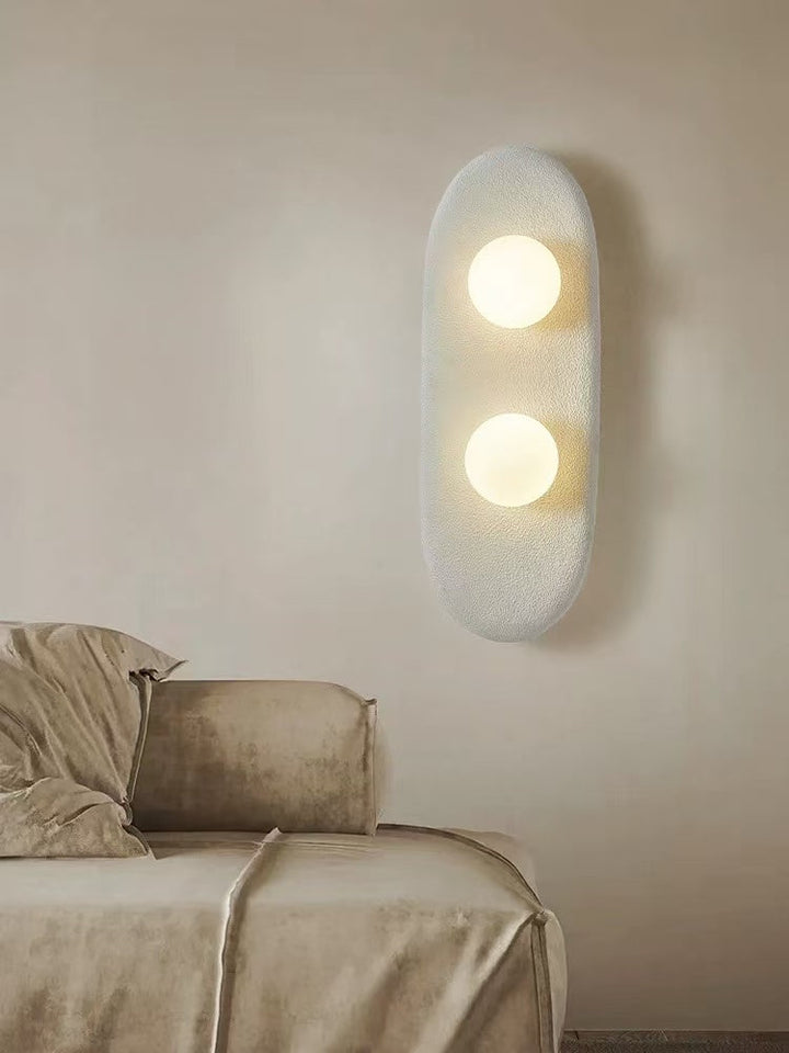 Modern White Dual Globe Wall Light
