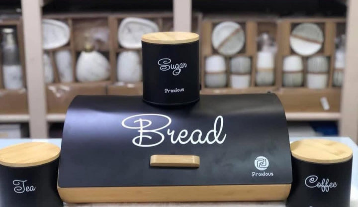 Bread Box & Canister Storage Set