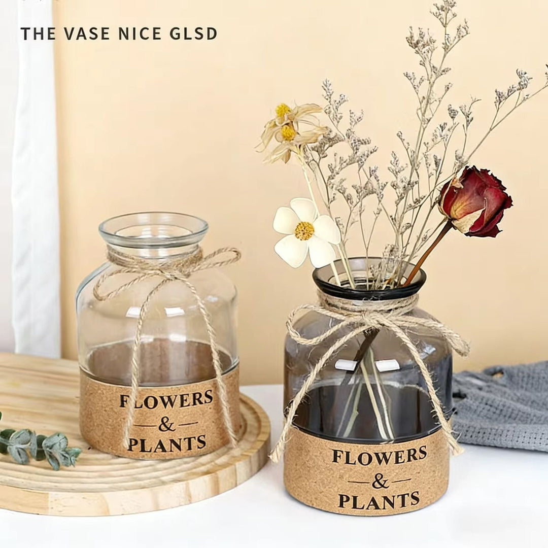 Glass Flower Jar Decor