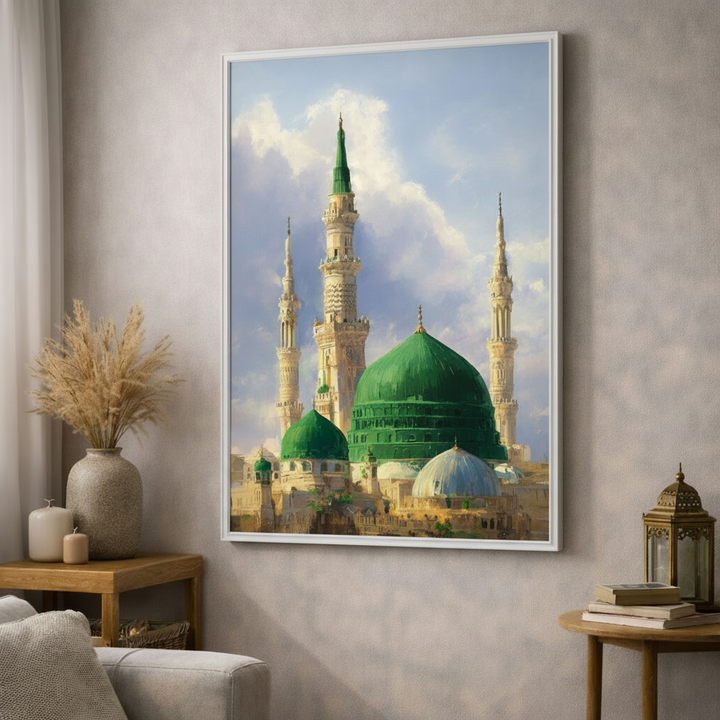 Green Dome Mosque Canvas