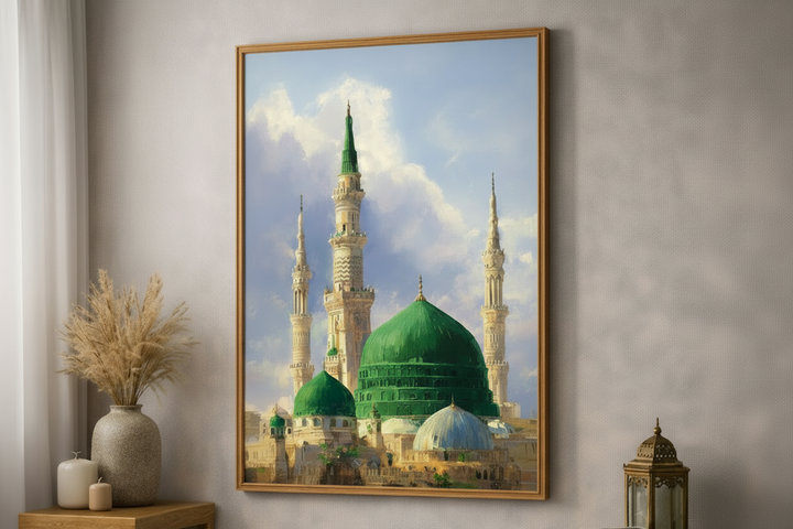 Green Dome Mosque Canvas