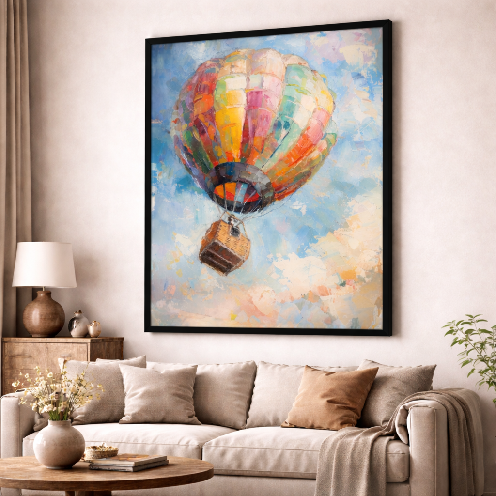 Colorful Hot Air Balloon Canvas