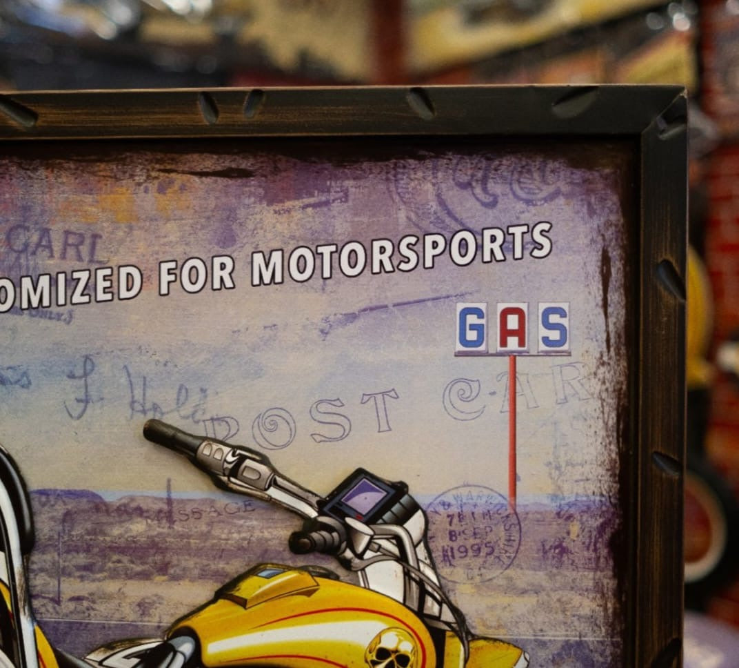 Fast Motorcycle Retro Wall Art