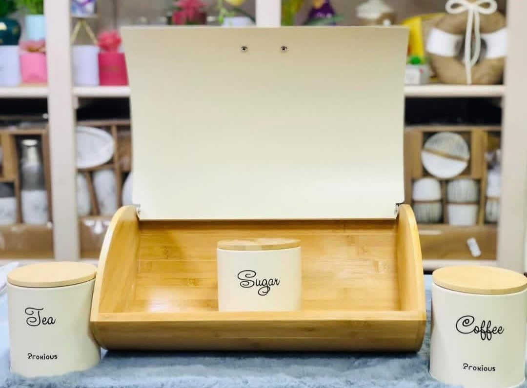 Bread Box & Canister Storage Set