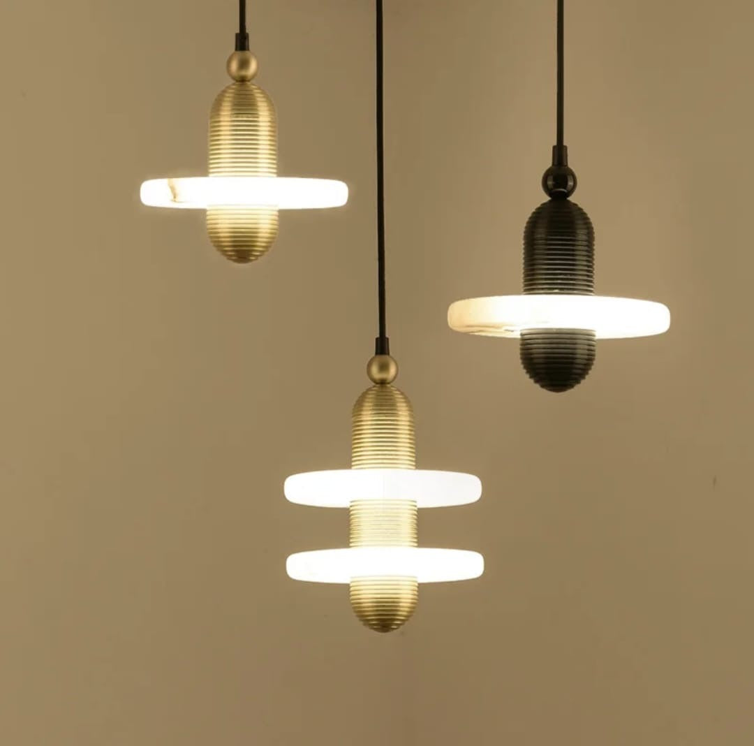Modern Pendant Lights with Brass  Finish