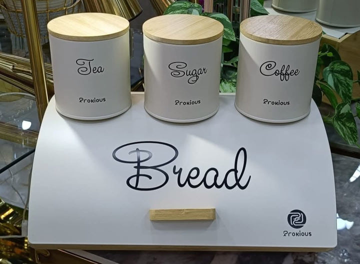 Bread Box & Canister Storage Set